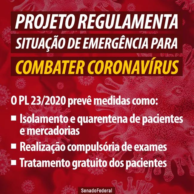 Medidas de emergência saúde publica para o enfrentamento do Coronavirus